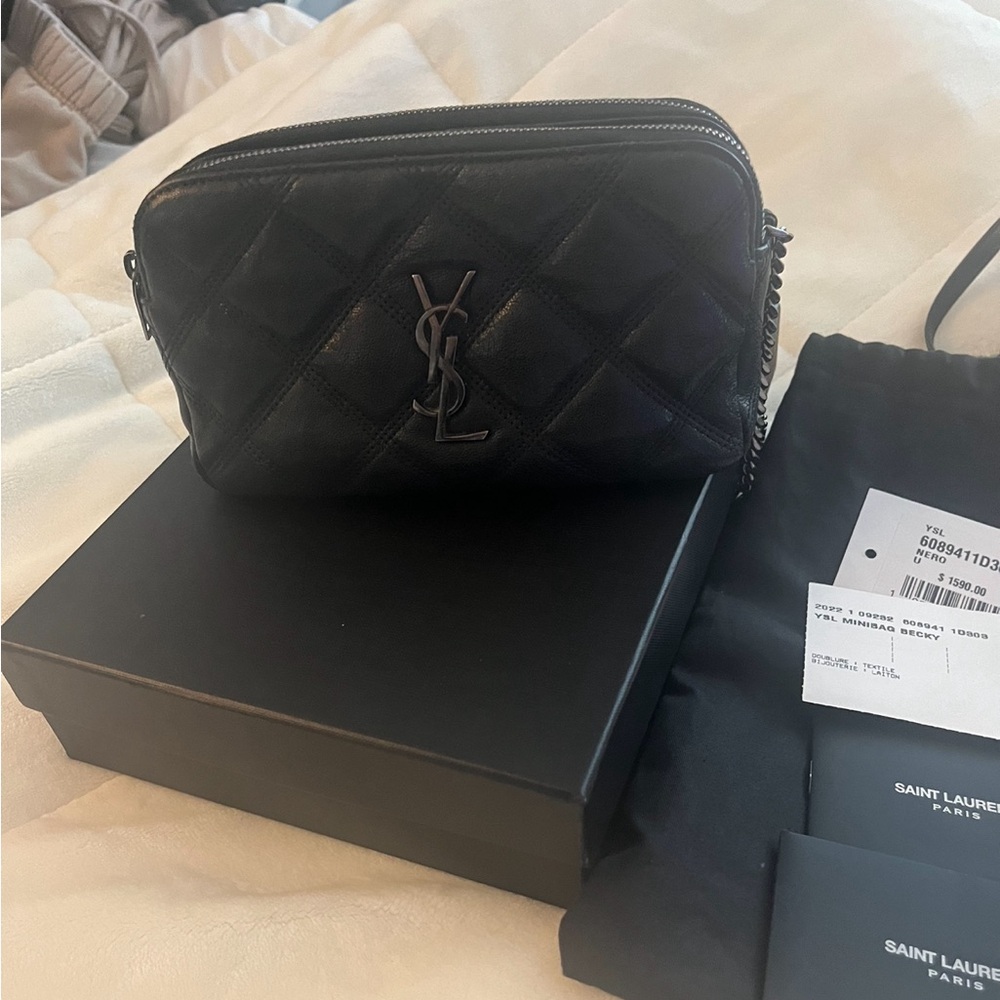 YSL mini Becky double zip